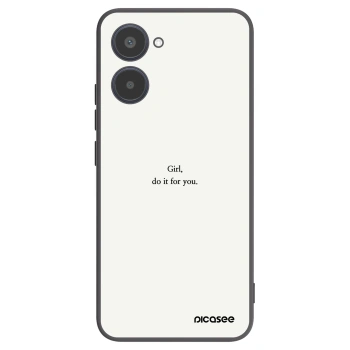 Picasee Μαύρη θήκη σιλικόνης για Realme 10 4G - Girl, do it for you