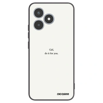 Picasee Μαύρη θήκη σιλικόνης για Realme C53 - Girl, do it for you