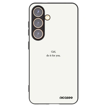 Picasee Μαύρη θήκη σιλικόνης για Samsung Galaxy S24 S921B 5G - Girl, do it for you