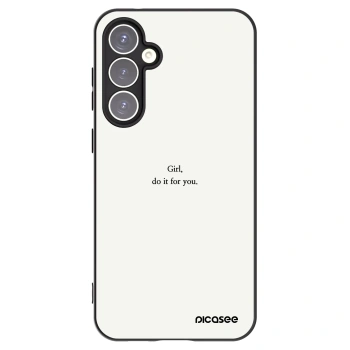Picasee Μαύρη θήκη σιλικόνης για Samsung Galaxy S23 FE S711B - Girl, do it for you