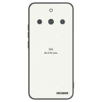 Picasee Μαύρη θήκη σιλικόνης για Realme 11 Pro+ - Girl, do it for you