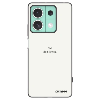 Picasee Μαύρη θήκη σιλικόνης για Xiaomi Redmi Note 13 5G - Girl, do it for you