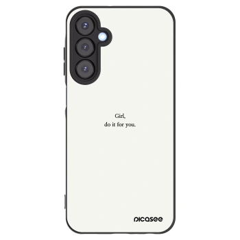 Picasee Μαύρη θήκη σιλικόνης για Samsung Galaxy A25 A256B 5G - Girl, do it for you