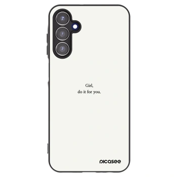 Picasee Μαύρη θήκη σιλικόνης για Samsung Galaxy A15 A156B 5G - Girl, do it for you