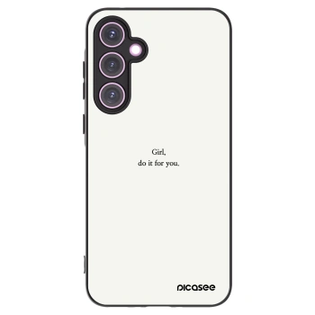 Picasee Μαύρη θήκη σιλικόνης για Samsung Galaxy A35 5G A356B - Girl, do it for you
