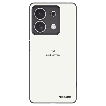 Picasee Μαύρη θήκη σιλικόνης για Xiaomi Redmi Note 13 4G - Girl, do it for you