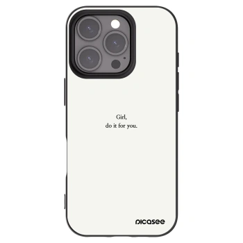 Picasee Μαύρη θήκη σιλικόνης για Apple iPhone 16 Pro - Girl, do it for you