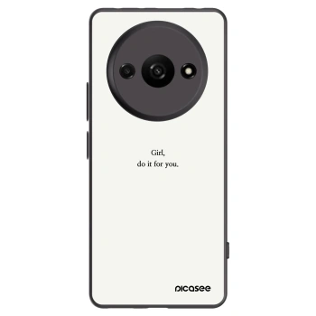 Picasee Μαύρη θήκη σιλικόνης για Xiaomi Redmi A3 - Girl, do it for you