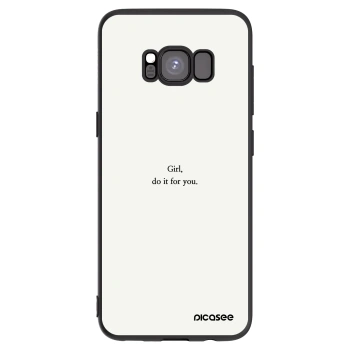 Picasee Μαύρη θήκη σιλικόνης για Samsung Galaxy S8 G950F - Girl, do it for you