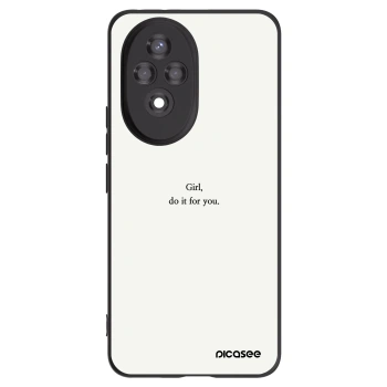 Picasee Μαύρη θήκη σιλικόνης για Honor 200 Pro 5G - Girl, do it for you