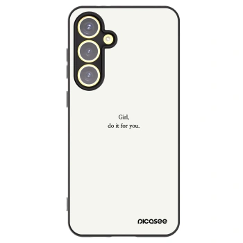 Picasee Μαύρη θήκη σιλικόνης για Samsung Galaxy S24 FE S721B - Girl, do it for you