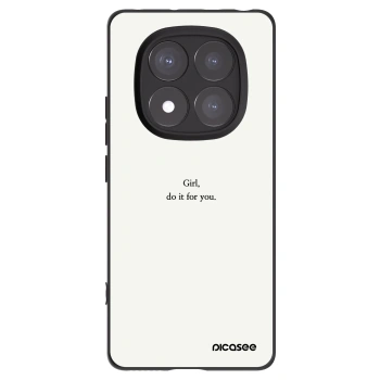 Picasee Μαύρη θήκη σιλικόνης για Xiaomi Redmi Note 14 Pro+ 5G - Girl, do it for you
