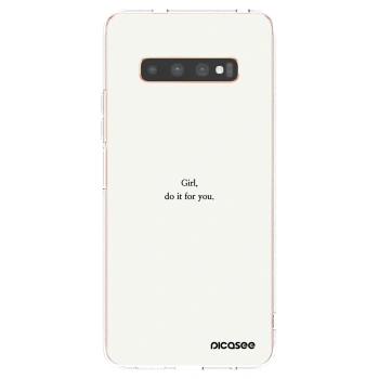 Picasee διαφανής θήκη σιλικόνης Samsung Galaxy S10 Plus G975 - Girl, do it for you