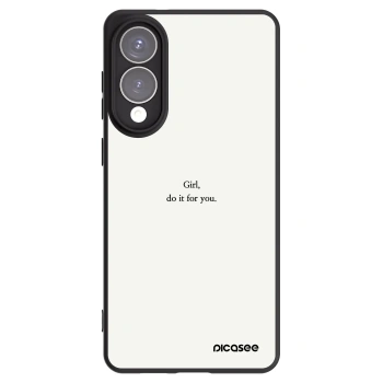 Picasee Μαύρη θήκη σιλικόνης για Samsung Galaxy S25 Edge 5G - Girl, do it for you