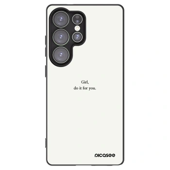 Picasee Μαύρη θήκη σιλικόνης για Samsung Galaxy S25 Ultra 5G - Girl, do it for you