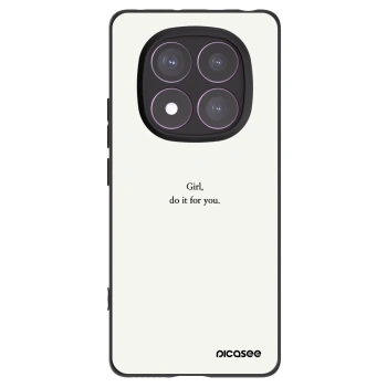 Picasee Μαύρη θήκη σιλικόνης για Xiaomi Redmi Note 14 Pro 4G - Girl, do it for you