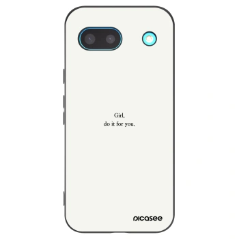 Picasee Μαύρη θήκη σιλικόνης για Google Pixel 8a - Girl, do it for you