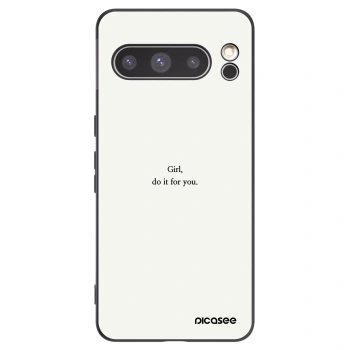 Picasee Μαύρη θήκη σιλικόνης για Google Pixel 8 Pro - Girl, do it for you