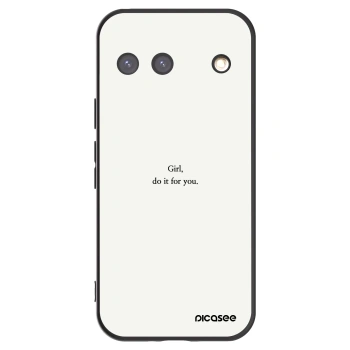 Picasee Μαύρη θήκη σιλικόνης για Google Pixel 9 - Girl, do it for you