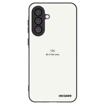 Picasee Μαύρη θήκη σιλικόνης για Samsung Galaxy A36 5G - Girl, do it for you