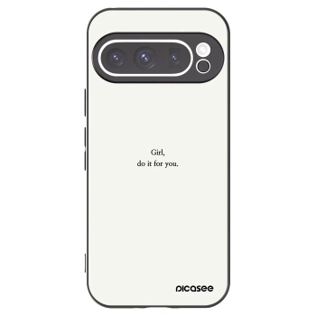 Picasee Μαύρη θήκη σιλικόνης για Google Pixel 9 Pro - Girl, do it for you