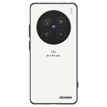 Picasee Μαύρη θήκη σιλικόνης για Vivo X200 Pro - Girl, do it for you