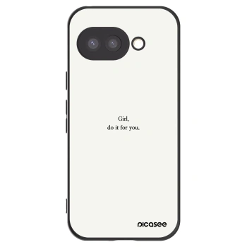 Picasee Μαύρη θήκη σιλικόνης για Google Pixel 9a - Girl, do it for you