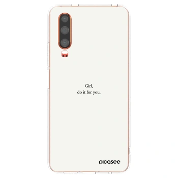 Picasee διαφανής θήκη σιλικόνης Huawei P30 - Girl, do it for you