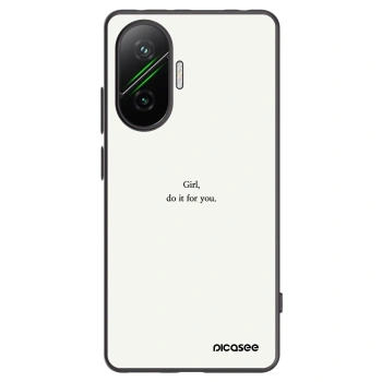 Picasee Μαύρη θήκη σιλικόνης για Xiaomi Poco F7 Pro 5G - Girl, do it for you