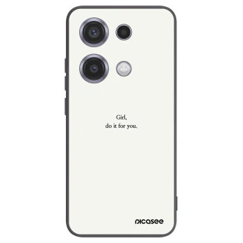 Picasee Μαύρη θήκη σιλικόνης για Xiaomi Redmi Note 14S - Girl, do it for you