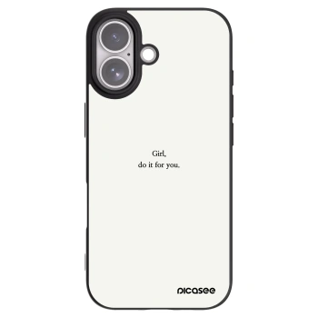 Picasee Μαύρη θήκη σιλικόνης για Apple iPhone 17 - Girl, do it for you