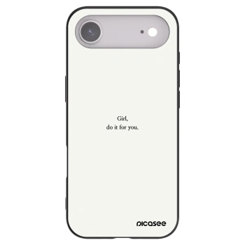 Picasee Μαύρη θήκη σιλικόνης για Apple iPhone Air - Girl, do it for you