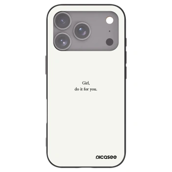 Picasee Μαύρη θήκη σιλικόνης για Apple iPhone 17 Pro - Girl, do it for you