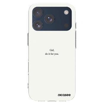 Picasee διαφανής θήκη σιλικόνης Apple iPhone 17 Pro - Girl, do it for you