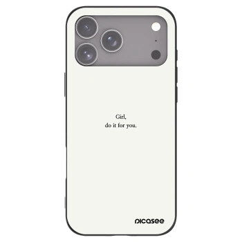 Picasee Μαύρη θήκη σιλικόνης για Apple iPhone 17 Pro Max - Girl, do it for you