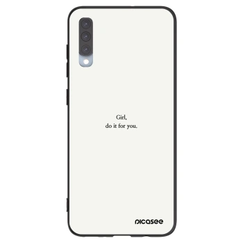 Picasee Μαύρη θήκη σιλικόνης για Samsung Galaxy A70 A705F - Girl, do it for you