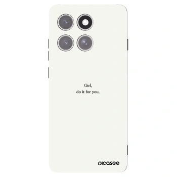 Picasee Μαύρη θήκη σιλικόνης για Motorola Edge 60 Pro - Girl, do it for you