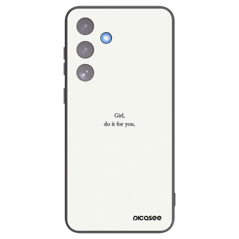 Picasee Μαύρη θήκη σιλικόνης για Samsung Galaxy S25 FE 5G - Girl, do it for you