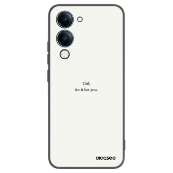 Picasee Μαύρη θήκη σιλικόνης για Vivo Y29s 5G - Girl, do it for you