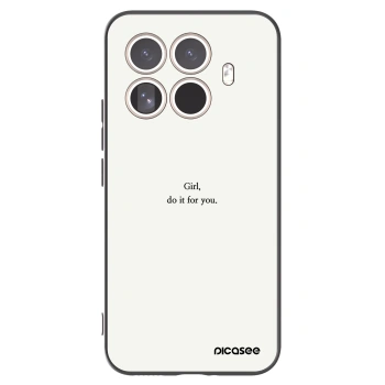 Picasee Μαύρη θήκη σιλικόνης για Xiaomi 15T Pro - Girl, do it for you