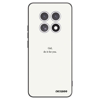 Picasee Μαύρη θήκη σιλικόνης για Xiaomi Redmi Note 15 - Girl, do it for you
