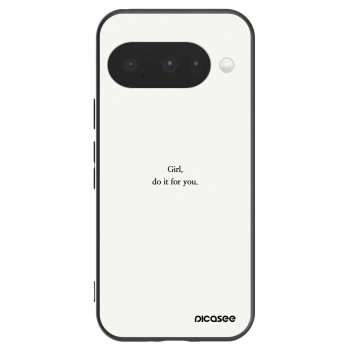 Picasee Μαύρη θήκη σιλικόνης για Google Pixel 10 - Girl, do it for you