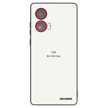 Picasee Μαύρη θήκη σιλικόνης για Motorola Edge 50 Fusion - Girl, do it for you