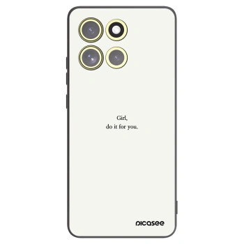 Picasee Μαύρη θήκη σιλικόνης για Motorola Moto G86 Power 5G - Girl, do it for you