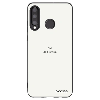 Picasee Μαύρη θήκη σιλικόνης για Huawei P30 Lite - Girl, do it for you