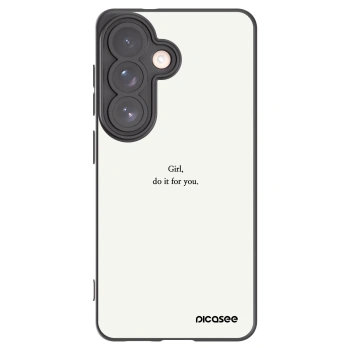 Picasee Μαύρη θήκη σιλικόνης για Samsung Galaxy S26 - Girl, do it for you