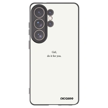 Picasee Μαύρη θήκη σιλικόνης για Samsung Galaxy S26 Ultra - Girl, do it for you
