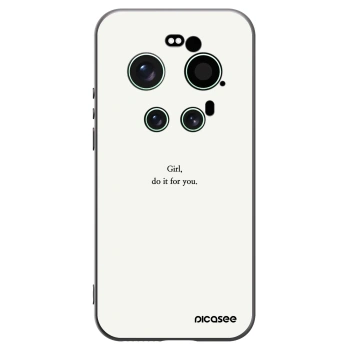 Picasee Μαύρη θήκη σιλικόνης για Xiaomi 17 Ultra - Girl, do it for you