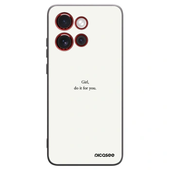 Picasee Μαύρη θήκη σιλικόνης για Motorola Edge 60 Neo 5G - Girl, do it for you