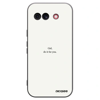 Picasee Μαύρη θήκη σιλικόνης για Google Pixel 10a - Girl, do it for you